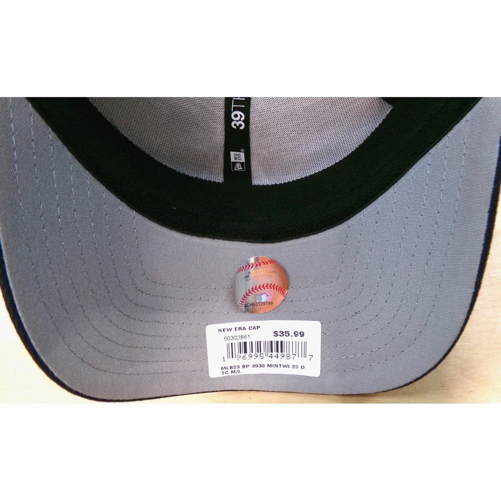 New‎ Era 39Thirty Black Cap Hat Size Med/Lrg MLB Minnesota Twins New